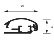 25 mm-es profil keresztmetszete